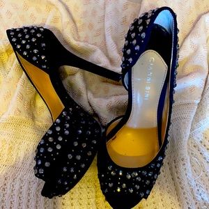 Gianni bini heels black with crystals